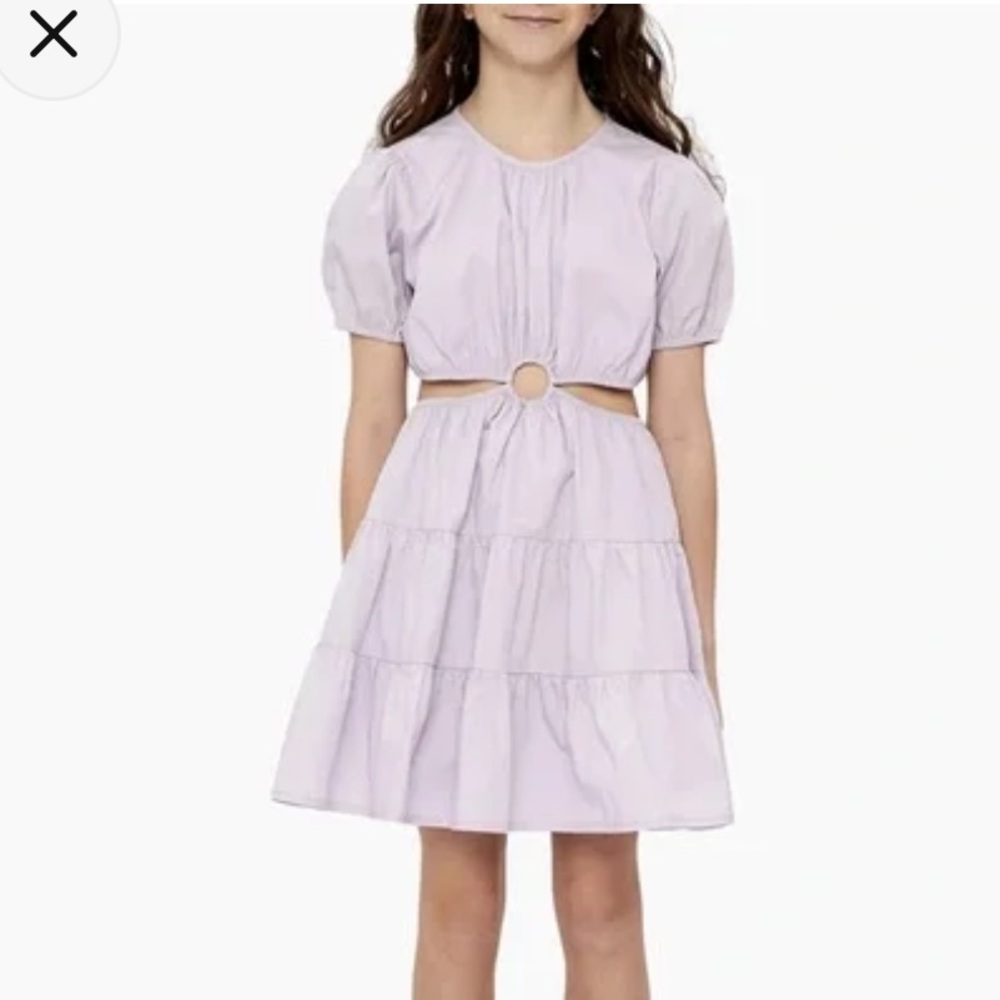 Bardot Junior Girl's Elliot Mini Cut-Out Dress in Lavender - Size 16